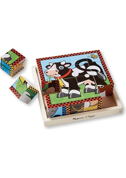 & Doug 10775 – Holzwuerfel-Puzzle, Bauernhofszenen fırsatları