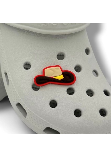 Terlik Süsü ve Aksesuarı , Çanta Süsü – Jibbitz 3D Kovboy Şapkası Figür Aksesuar