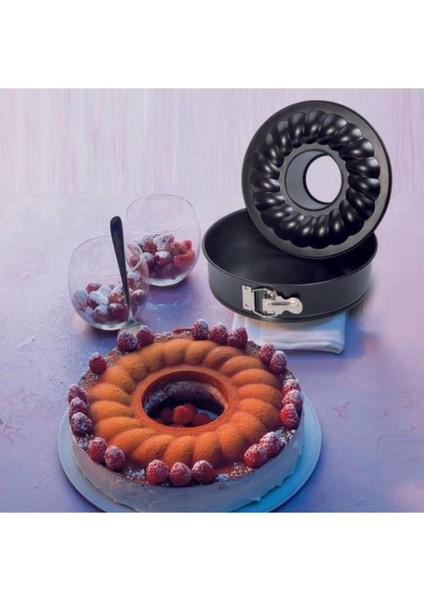 18CM Tüm Airfryer Cihazları Için Idealdir 2’li Kelepçeli Yanmaz Yapışmaz Teflon Kek Kalıbı Seti