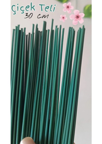 Yeşil 30 cm Çiçek Teli – 10’lu Paket