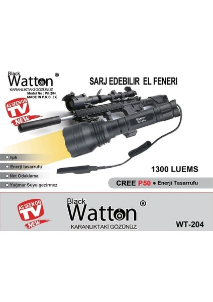 Buğz Özel Sarı Renk Feneri WT-204 indirimleri