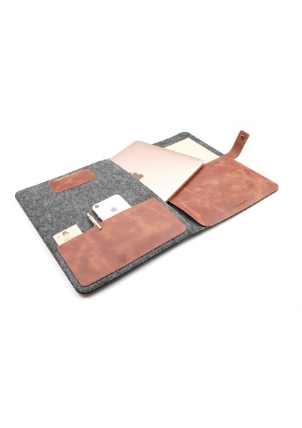 Keçe ve Gerçek Deri 13-14 Inç Notebook & Tablet Organizer modelleri