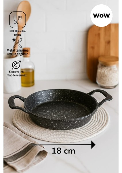 1 Adet Döküm Granit 18 cm Sahan Tava