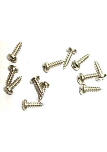 Buğz Klips, Menteşe, Ayak, Ysb Sac Vidası - 2,9x9,5mm Nikel, 100 Adet