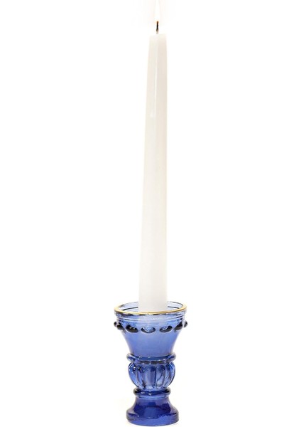 Saks Mavisi Şamdan Mumluk (Tekli)