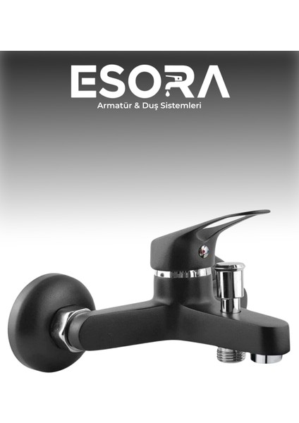 Siyah Robot Duş Seti , Siyah Köşe Borulu Eviye , Lavabo , Banyo Bataryası 4’lü Set indirimleri