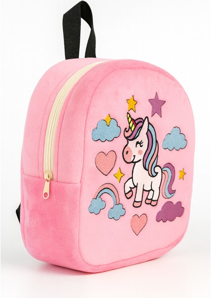 Kreş Anaokulu Çocuk Çantası Nakışlı Unicorn Hediyelik Geniş Yumuşacık Kreş - Anaokulu Çantası modelleri