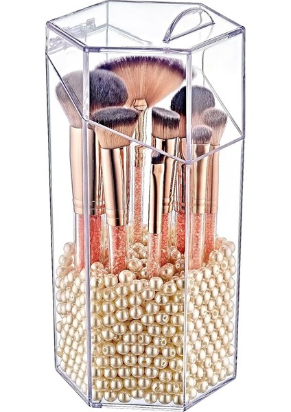 Up Akrilik Kapaklı Fırça Düzenleyici ve Makyaj Organizeri