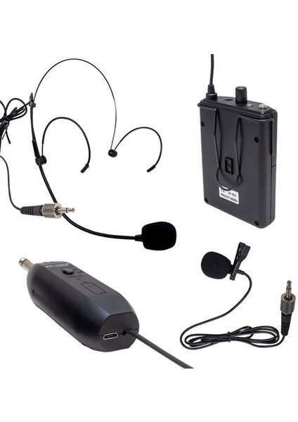 MV-19599 Uhf Kablosuz Enstrüman Uyumlu Jack Girişli Ikili Mikrofon Set fiyatları