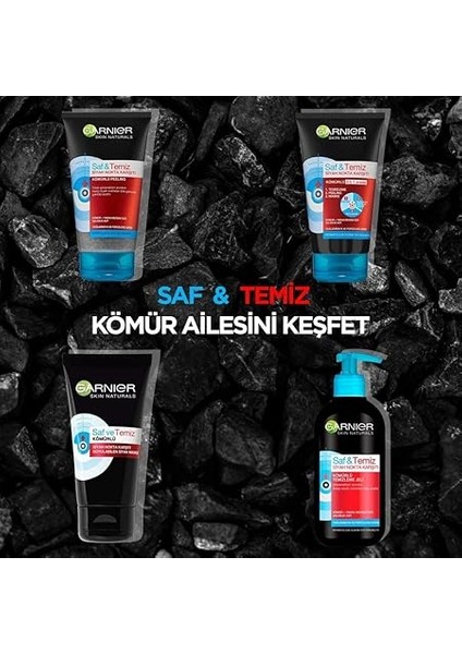 Skin Naturals Saf & Temiz Siyah Nokta Karşıtı Kömürlü 3'ü 1 Arada (150 Ml) fırsatları