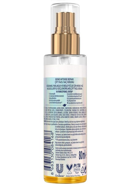 Çift Fazlı Saç Serumu Bond Intense Repair ve Peptid Kompleksi 80 ml fiyatları