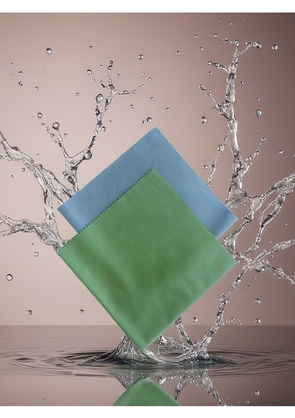 Aliva's Premium Mikrofiber Cam ve Ayna Bezi- Mavi ve Yeşil Renk 2ADET fiyatları