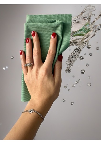 Aliva's Premium Mikrofiber Cam ve Ayna Bezi- Mavi ve Yeşil Renk 2ADET modelleri