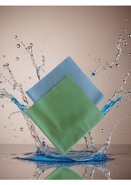 Aliva's Premium Mikrofiber Cam ve Ayna Bezi- Mavi ve Yeşil Renk 2ADET indirimleri