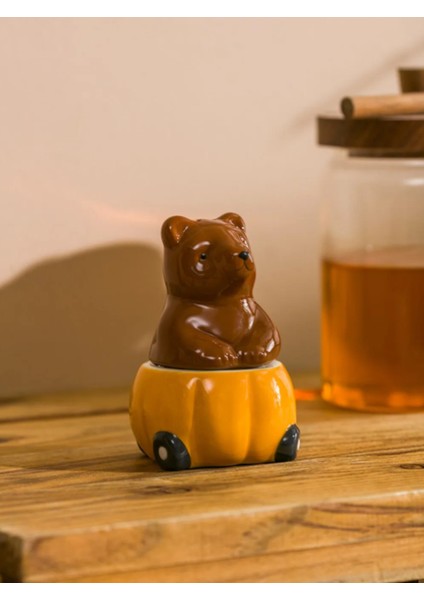 Karışık Ayıcık Figürlü Seramik Tuzluk ve Biberlik