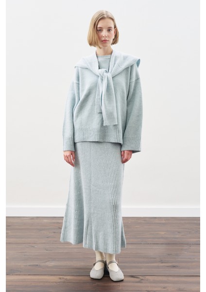 Chunky Oversıze Kazak Mavi