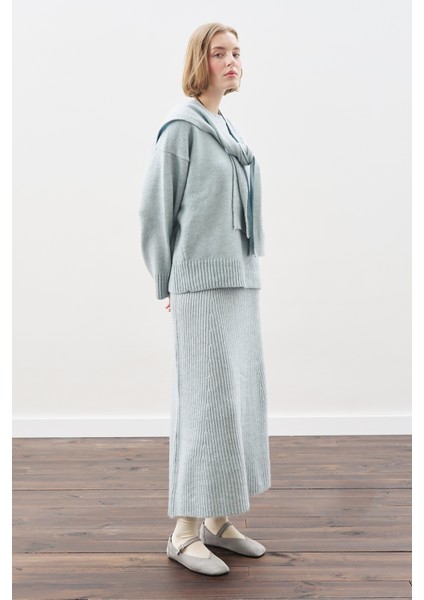 Chunky Oversıze Kazak Mavi modelleri