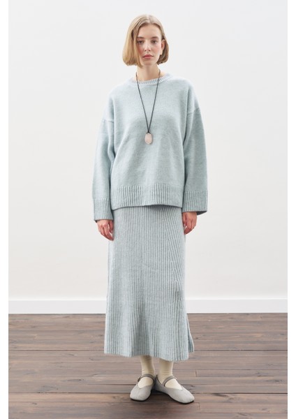 Chunky Oversıze Kazak Mavi indirimleri