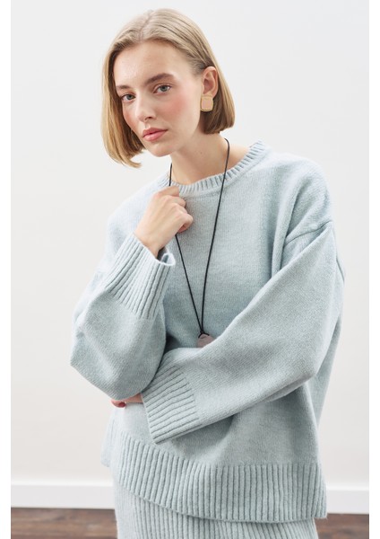 Chunky Oversıze Kazak Mavi