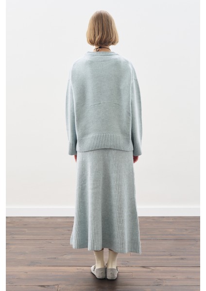 Chunky Oversıze Kazak Mavi