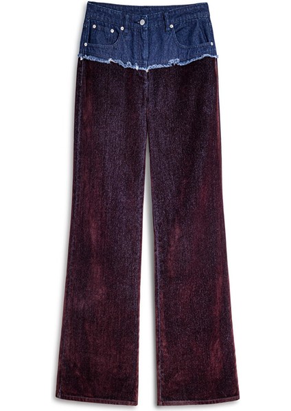 COLORBLOCK WIDE LEG JEAN PANTOLON TW6250018042008 fırsatları