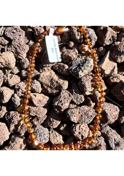 Kehribar Bebek Diş Kolyesi 33 cm TKY0412 fırsatları