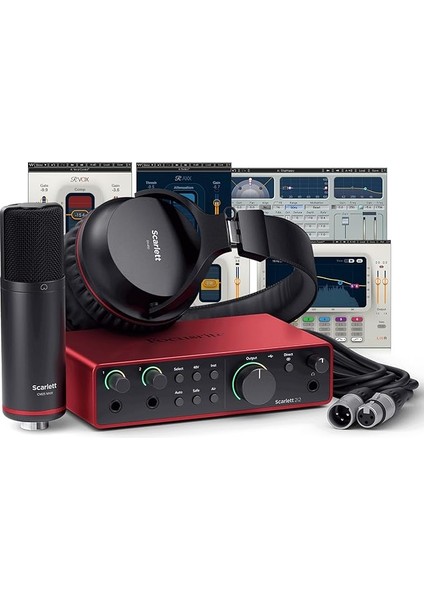 Focusrite Scarlett 2i2 Studio (4. Nesil) USB Ses Arabirimi ve Dalgalar Müzisyenleri 2 Paketi