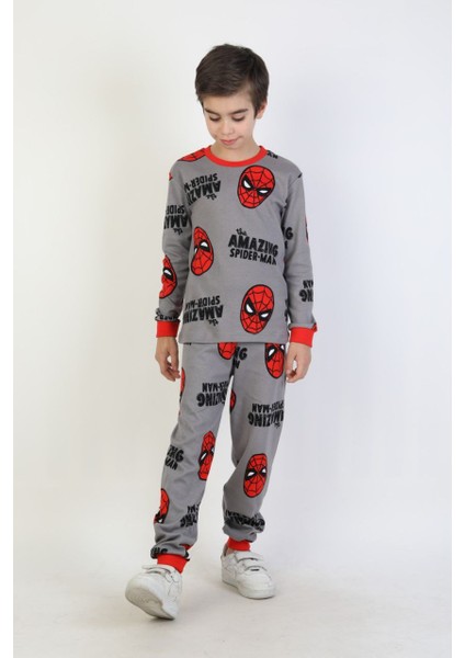 Erkek Çocuk Uzun Kollu %100 Pamuk Interlok Kumaş Manşetli Pijama Takımı fiyatları