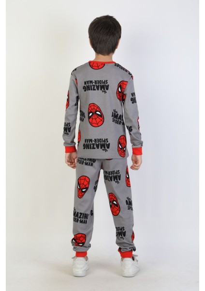 Erkek Çocuk Uzun Kollu %100 Pamuk Interlok Kumaş Manşetli Pijama Takımı modelleri