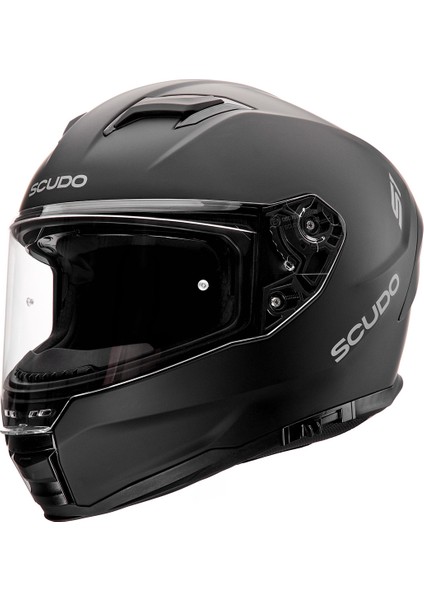 S1 Full Face Kapalı Güneş Vizörlü Motosiklet Kaskı Ece 22.06 Sertifikalı Mat Siyah