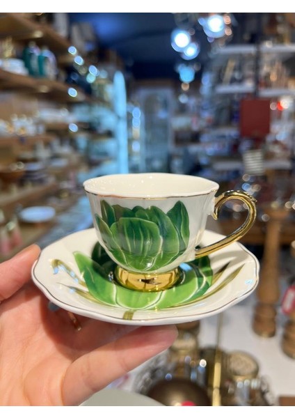 Tıffany Yeşil Tek Kişilik Türk Kahvesi Fincanı