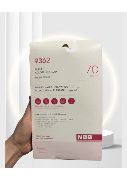 Nbb 70 Den Orta File Ağlı Box Body Burunlu Külotlu ÇORAP-9362 fırsatları