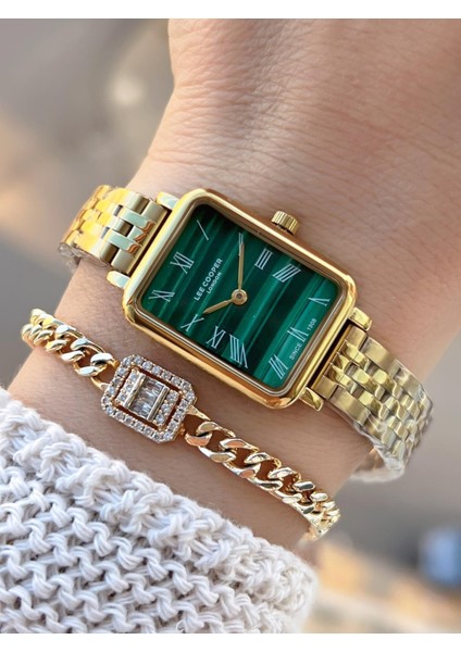 Küçük Kasa Vintage Özel Tasarım 2 Yıl Garantili 3 Atm Kadın Kol Saati+Bileklik 08232.170