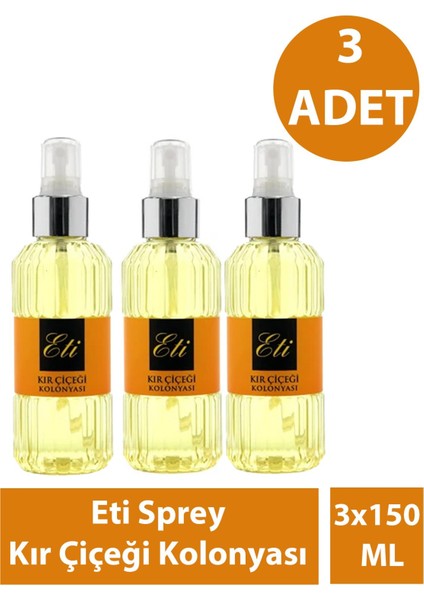Sprey Kır Çiçeği Kolonyası 150 ml 3 Adet