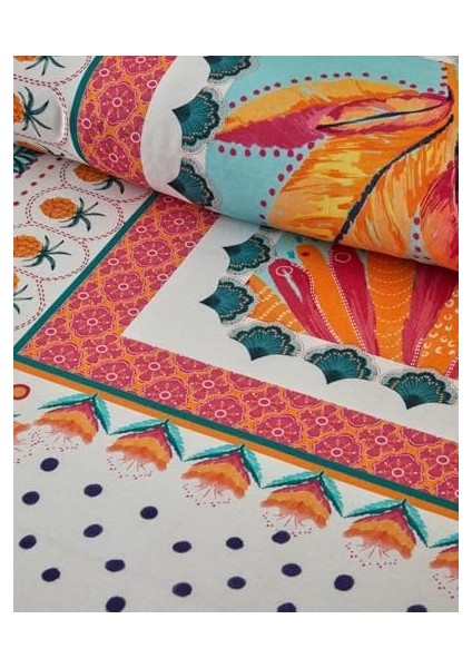 Patchwork Tek Kişilik Nevresim Seti Turuncu – Bej modelleri