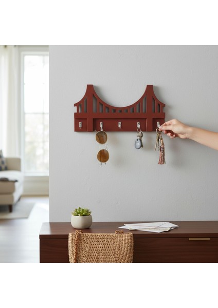 Ahşap Anahtar Askısı, Askılık, Ahşap Raflı Kapı Süsü, Vestiyer Alanı Dekoratif Ahşap Düzenleyici. modelleri