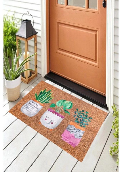 Çiçekli Iç ve Dış Kapı Önü Paspası