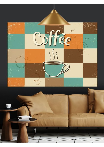 Kahve Desenleri Kare Sanat Dekoratif Kanvas - Mdf Ahşap Tablo fiyatları