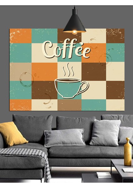 Kahve Desenleri Kare Sanat Dekoratif Kanvas - Mdf Ahşap Tablo modelleri