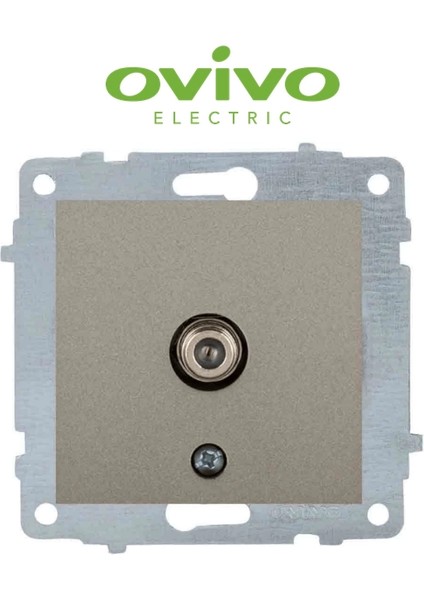 Antrasit Tv Prizi F Konnektörlü Çerçevesiz Grano - Priz ve Anahtar Için Uyumlu Çerçeve fiyatları