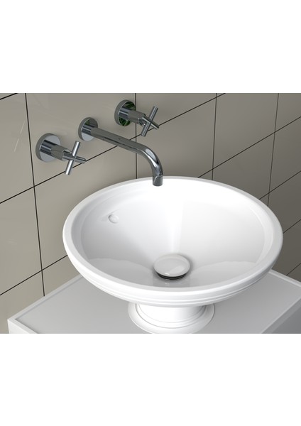 Elıxır Pop-Up Lavabo Gideri Seti | Parlak Beyaz Seramik Başlıklı | Standart Ölçü | Taşma Deliği Seçenekli modelleri