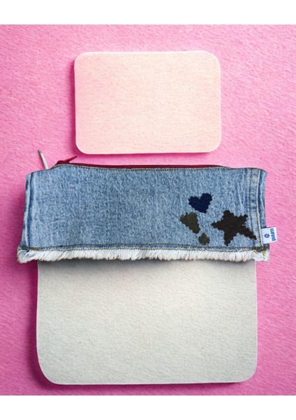 Püskül Detaylı Denim Kalem Kutusu & Makyaj Çantası fiyatları