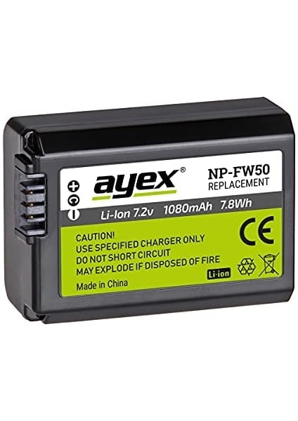 NP-FW50 Batarya, A7, A7 Iı, A7R, A7R Iı, A7S, A6500, A6300, RX10 Ile Uyumlu modelleri