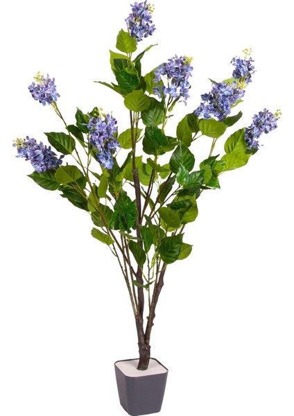 Yapay Leylak Ağacı 8 Çiçekli Mor-Yeşil 125 Cm.