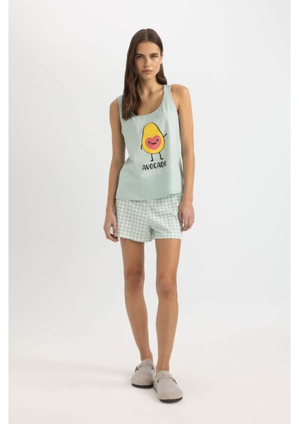 Pijama Takımı Baskılı Atlet-Fall In Love Üst Fall In Lovefall In Love C1761AXGN1113MC