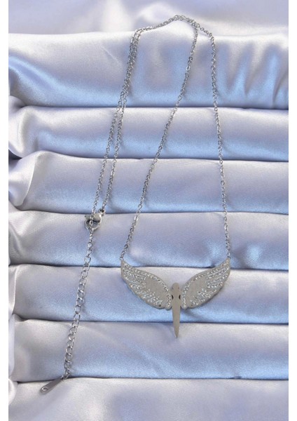 Bfs 316L Çelik Gümüş Renk Zirkon Taşlı Mikail Kolye fiyatları