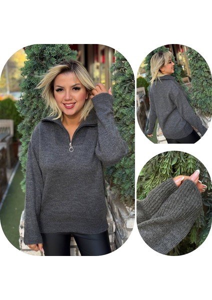 Yarım Fermuarlı Basic Yün Kazak fiyatları