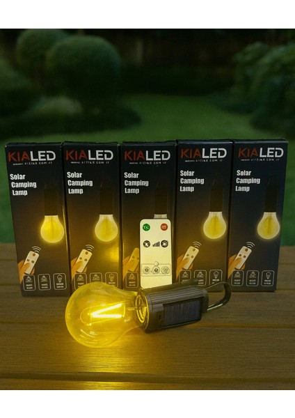 5'li Taşınabilir Kumandalı Solar Şarjlı LED Ampul