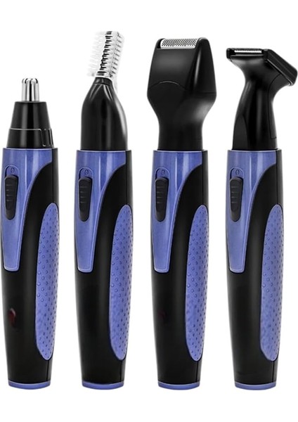 Makinesi 4 In 1 Şarj Edilebilir Erkekler Burun Kulak Saç Düzeltici Elektrikli Sakal Kaş Kesme Tıraş Kişisel Bakım Seti