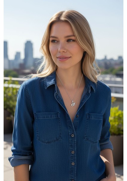 Kuğu Model 925 Ayar Gümüş Zarif Taşlı Kolye | Işıltılı ve Şık Tasarım fiyatları